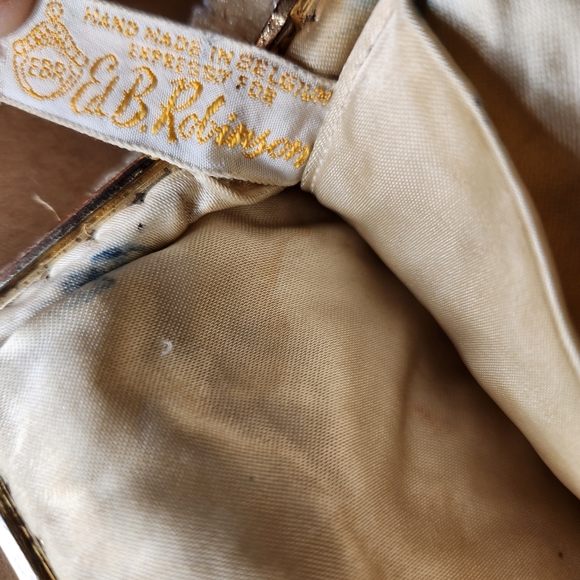 Vtg Ed Robinson 50s Glass Beaded Purse Hand Made in Belgium Evening Bag Clutch - Picture 11 of 14